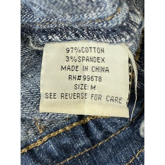 Womens Denim Jacket Size XS V Neck Button Up Pockets Blue Denim Cardigan - Picture 5 of 6